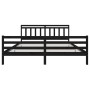 Black solid wood bed frame 200x200 cm by vidaXL, Beds and slatted bases - Ref: Foro24-3100678, Price: 168,88 €, Discount: %
