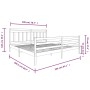 Black solid wood bed frame 200x200 cm by vidaXL, Beds and slatted bases - Ref: Foro24-3100678, Price: 168,88 €, Discount: %