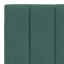 Cama con colchón terciopelo verde oscuro 90x200 cm