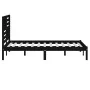 Bettgestell aus massivem schwarzem Kiefernholz, 140 x 190 cm von vidaXL, Betten und Lattenroste - Ref: Foro24-3101007, Preis:...