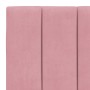 Cama con colchón terciopelo rosa 90x200 cm
