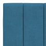 Cama con colchón terciopelo azul 100x200 cm