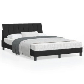 Cama con colchón terciopelo negro 120x200 cm en Camas y somieres | Comprar online en Foro24