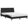Cama con colchón terciopelo negro 120x200 cm en Camas y somieres | Comprar online en Foro24