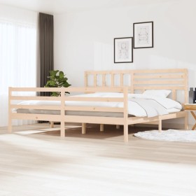 Estructura de cama de madera maciza 200x200 cm