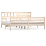 Solid wood bed frame 200x200 cm by vidaXL, Beds and slatted bases - Ref: Foro24-3101108, Price: 160,29 €, Discount: %