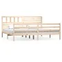 Solid wood bed frame 200x200 cm by vidaXL, Beds and slatted bases - Ref: Foro24-3101108, Price: 158,53 €, Discount: %