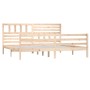 Solid wood bed frame 200x200 cm by vidaXL, Beds and slatted bases - Ref: Foro24-3101108, Price: 160,29 €, Discount: %