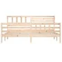 Solid wood bed frame 200x200 cm by vidaXL, Beds and slatted bases - Ref: Foro24-3101108, Price: 158,53 €, Discount: %