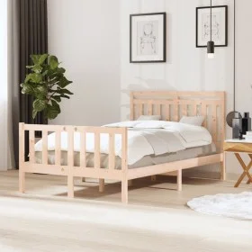 Solid wood bed frame 120x200 cm by vidaXL, Beds and slatted bases - Ref: Foro24-3100953, Price: 115,65 €, Discount: %