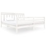 Weißer Massivholzbettrahmen 200x200 cm von vidaXL, Betten und Lattenroste - Ref: Foro24-3100675, Preis: 151,86 €, Rabatt: %