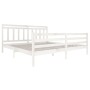 Weißer Massivholzbettrahmen 200x200 cm von vidaXL, Betten und Lattenroste - Ref: Foro24-3100675, Preis: 151,86 €, Rabatt: %