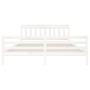 Weißer Massivholzbettrahmen 200x200 cm von vidaXL, Betten und Lattenroste - Ref: Foro24-3100675, Preis: 151,86 €, Rabatt: %