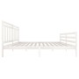Weißer Massivholzbettrahmen 200x200 cm von vidaXL, Betten und Lattenroste - Ref: Foro24-3100675, Preis: 151,86 €, Rabatt: %