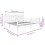 Weißer Massivholzbettrahmen 200x200 cm von vidaXL, Betten und Lattenroste - Ref: Foro24-3100675, Preis: 151,86 €, Rabatt: %