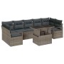 Conjunto de sofá de jardín Manual 8 pcs Gris 100 x 55 x 73 cm
