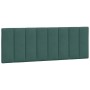 Cama con colchón terciopelo verde oscuro 140x190 cm