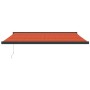 Retractable aluminum awning with orange and brown fabric, 4x3 m. by vidaXL, Awnings - Ref: Foro24-3154568, Price: 520,53 €, D...