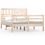 Estructura de cama doble pequeña de madera maciza 120x190 cm de vidaXL, Camas y somieres - Ref: Foro24-3101058, Precio: 131,0...