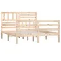 Small solid wood double bed frame 120x190 cm by vidaXL, Beds and slatted bases - Ref: Foro24-3101058, Price: 129,35 €, Discou...
