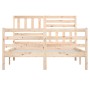 Estructura de cama doble pequeña de madera maciza 120x190 cm de vidaXL, Camas y somieres - Ref: Foro24-3101058, Precio: 131,0...