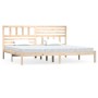 Solid pine wood bed frame 200x200 cm by vidaXL, Beds and slatted bases - Ref: Foro24-3101043, Price: 143,78 €, Discount: %