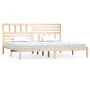 Solid pine wood bed frame 200x200 cm by vidaXL, Beds and slatted bases - Ref: Foro24-3101043, Price: 142,09 €, Discount: %
