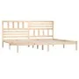 Solid pine wood bed frame 200x200 cm by vidaXL, Beds and slatted bases - Ref: Foro24-3101043, Price: 142,09 €, Discount: %