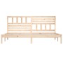 Solid pine wood bed frame 200x200 cm by vidaXL, Beds and slatted bases - Ref: Foro24-3101043, Price: 143,78 €, Discount: %