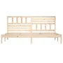 Solid pine wood bed frame 200x200 cm by vidaXL, Beds and slatted bases - Ref: Foro24-3101043, Price: 142,09 €, Discount: %
