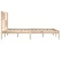 Solid pine wood bed frame 200x200 cm by vidaXL, Beds and slatted bases - Ref: Foro24-3101043, Price: 142,09 €, Discount: %