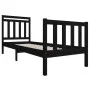 Estructura cama madera maciza individual negro 75x190 cm de vidaXL, Camas y somieres - Ref: Foro24-3100683, Precio: 121,71 €,...