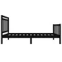Schwarzer Einzelbettrahmen aus Massivholz, 75 x 190 cm von vidaXL, Betten und Lattenroste - Ref: Foro24-3100683, Preis: 121,7...