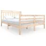 Solid wood bed frame 150x200 cm by vidaXL, Beds and slatted bases - Ref: Foro24-3100659, Price: 144,14 €, Discount: %