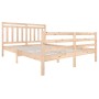 Solid wood bed frame 150x200 cm by vidaXL, Beds and slatted bases - Ref: Foro24-3100659, Price: 146,13 €, Discount: %