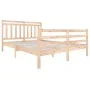 Solid wood bed frame 150x200 cm by vidaXL, Beds and slatted bases - Ref: Foro24-3100659, Price: 144,14 €, Discount: %
