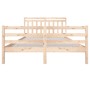 Solid wood bed frame 150x200 cm by vidaXL, Beds and slatted bases - Ref: Foro24-3100659, Price: 146,13 €, Discount: %