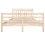 Solid wood bed frame 150x200 cm by vidaXL, Beds and slatted bases - Ref: Foro24-3100659, Price: 144,14 €, Discount: %