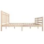 Solid wood bed frame 150x200 cm by vidaXL, Beds and slatted bases - Ref: Foro24-3100659, Price: 144,14 €, Discount: %