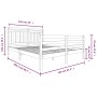 Solid wood bed frame 150x200 cm by vidaXL, Beds and slatted bases - Ref: Foro24-3100659, Price: 146,13 €, Discount: %