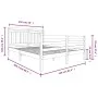 Solid wood bed frame 150x200 cm by vidaXL, Beds and slatted bases - Ref: Foro24-3100659, Price: 144,14 €, Discount: %