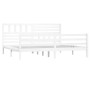 White solid wood bed frame 200x200 cm by vidaXL, Beds and slatted bases - Ref: Foro24-3101109, Price: 179,37 €, Discount: %