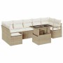 Conjunto de sofá de jardín 8 pcs beige y crema 100 x 55 x 73 cm