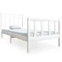 Weißer Einzelbettrahmen aus Massivholz, 90 x 190 cm von vidaXL, Betten und Lattenroste - Ref: Foro24-3100685, Preis: 105,39 €...