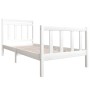 Weißer Einzelbettrahmen aus Massivholz, 90 x 190 cm von vidaXL, Betten und Lattenroste - Ref: Foro24-3100685, Preis: 106,83 €...