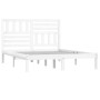 White solid pine wood bed frame 140x190 cm by vidaXL, Beds and slatted bases - Ref: Foro24-3101004, Price: 142,62 €, Discount: %