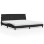 Cama con colchón terciopelo negro 200x200 cm