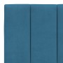 Cama con colchón terciopelo azul oscuro 200x200 cm