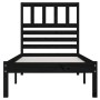 Solid black pine wood bed frame 100x200 cm by vidaXL, Beds and slatted bases - Ref: Foro24-3101017, Price: 133,77 €, Discount: %