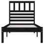 Solid black pine wood bed frame 100x200 cm by vidaXL, Beds and slatted bases - Ref: Foro24-3101017, Price: 132,10 €, Discount: %